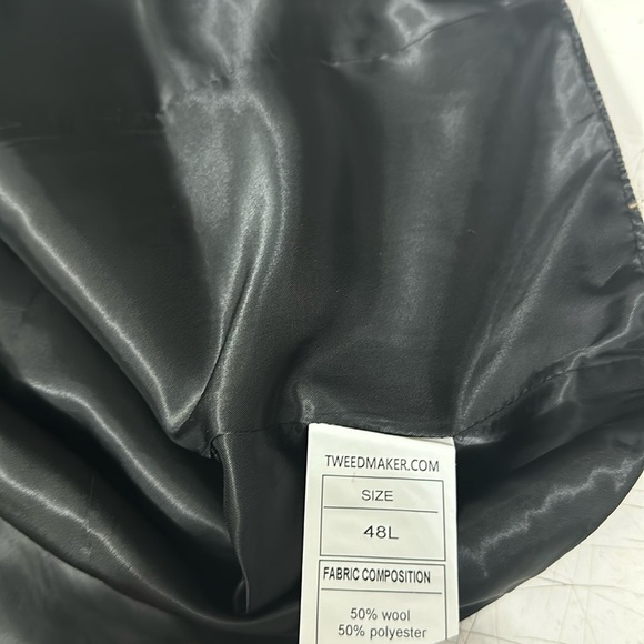 Mens Two Button Tweed Wool Stripe 3 Pieces Suit‎ Set Wedding Formal Business - Picture 9 of 12